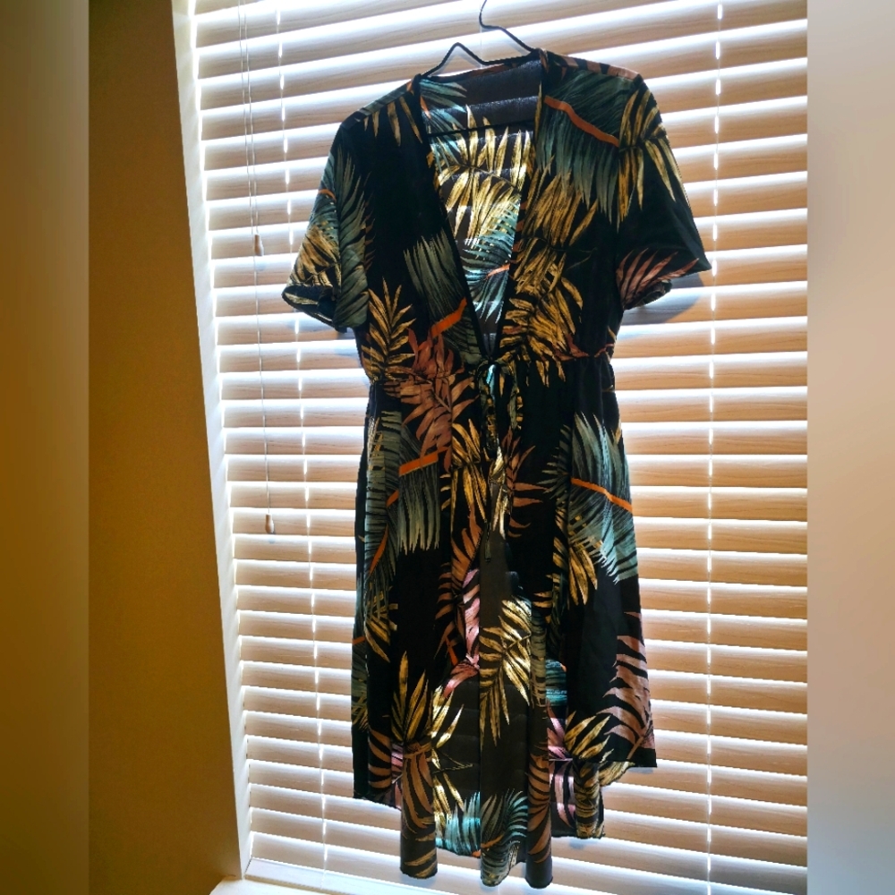 Tropical Print Swimsuit Cover